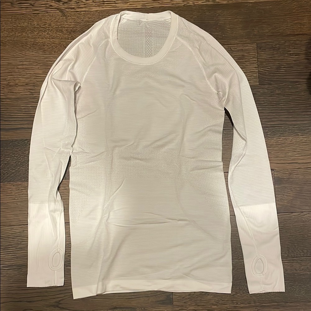 Lululemon White Long Sleeve Swiftly Tech Top